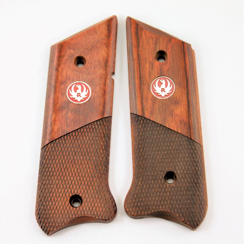 Ruger MKIII Cocobola Laminate Half Checkered Medallion Grip 098